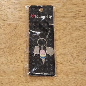 *3 for $30* Loungefly Silver and Pink Ice Cream Keychain